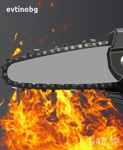 15см -  Ръчен електрически верижен трион от закалена стомана с Две батерии !, снимка 7 - Градинска техника - 53855087