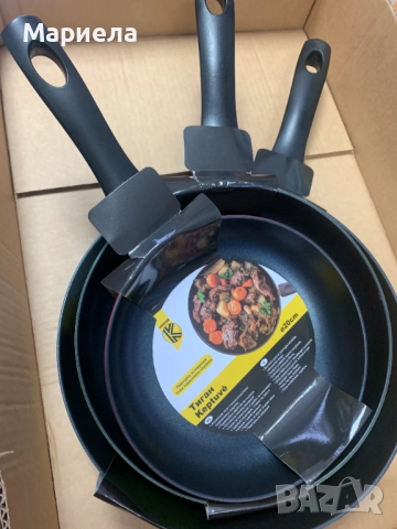 Немски Тигани Комплект 3 бр. / Kruger, снимка 3 - Съдове за готвене - 51580018