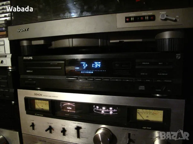 CD player Плейър Philips CD 614 черен, отличен, TDA1543 дак (1990-92), снимка 2 - Декове - 47230667