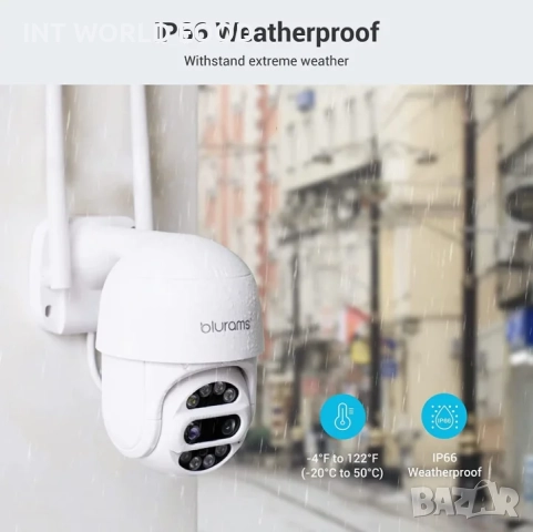 Blurams S21C 3MP WiFi Камера PTZ с двоен обектив 360° завъртане Blurams APP, снимка 2 - IP камери - 52063118