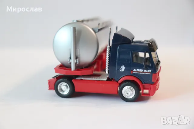 HERPA H0 1/87 MERCEDES ЦИЛОЗ ЦИСТЕРНА КАМИОН ТИР МОДЕЛ, снимка 4 - Колекции - 50142914