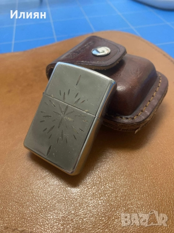 Запалка Zippo Bradford PA Silver Plated + кожен калъф, снимка 2 - Запалки - 51976370