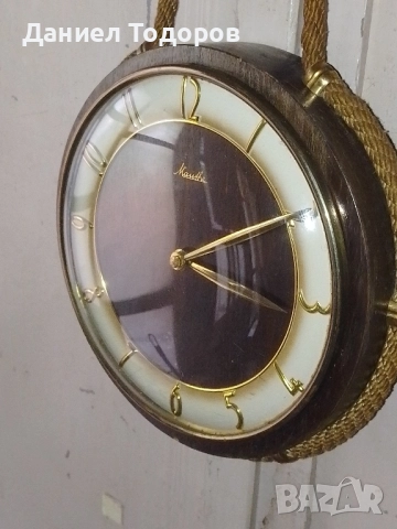 Стар Германски Стенен Механичен Часовник -Маите- Работи Точно , снимка 7 - Антикварни и старинни предмети - 51718561