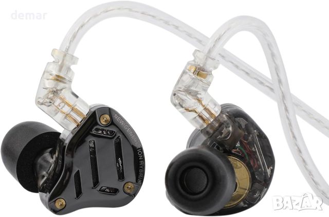 Linsoul KZ ZS10 PRO 2 In Ear Monitor IEM, 1DD+4BA хибридни кабелни слушалки, с 4-степенен превключва
