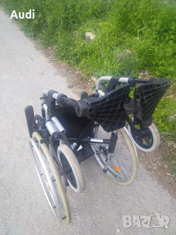Сгъваема инвалидна рингова количка със степенки Марка: BREEZY Ширина на седалката 37см Дълбочина 40с, снимка 7 - Инвалидни колички - 54098179