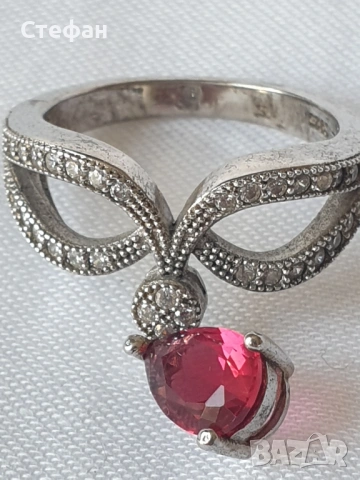 Сребърен пръстен, снимка 2 - Пръстени - 54266573