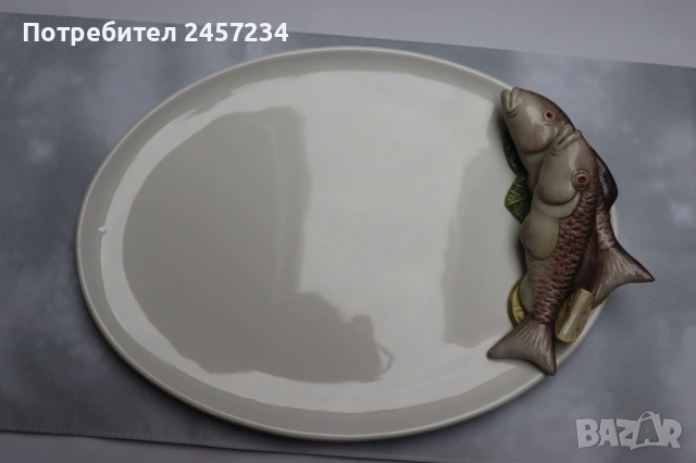 чинии италиански порцелан, ръчна изработка, снимка 7 - Чинии - 53722434