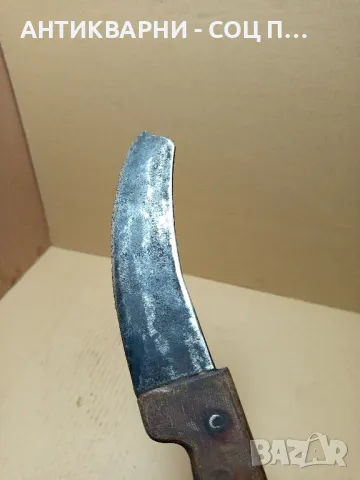Стар Ръчно Кован Нож Сатър Тегло 0.400кг., снимка 5 - Антикварни и старинни предмети - 49776770