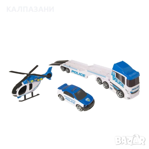 TEAMSTERZ XL Полицейски камион с кола и хеликоптер 1416898, снимка 3 - Коли, камиони, мотори, писти - 51877909