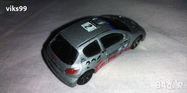 Peugeot 206 WRC (Nr. 205B) clarion / TOTAL / 2 Majorette, снимка 4 - Колекции - 38060288