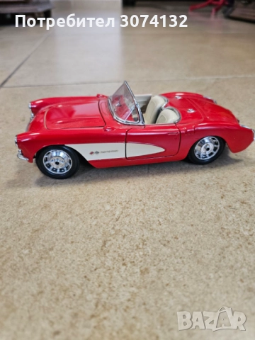 Метална колекционерска количка CHEVROLET CORVETTE 1957 ОПИСАНИЕ, снимка 6 - Колекции - 52447690