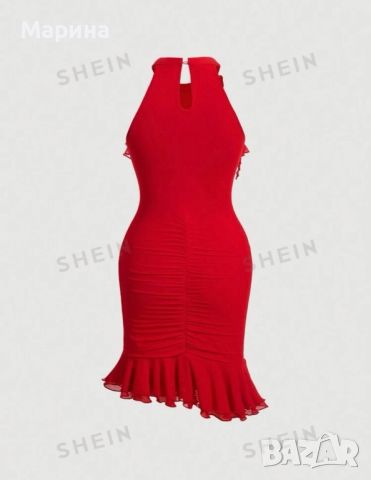 Лятна червена латино рокля , снимка 6 - Рокли - 46293826