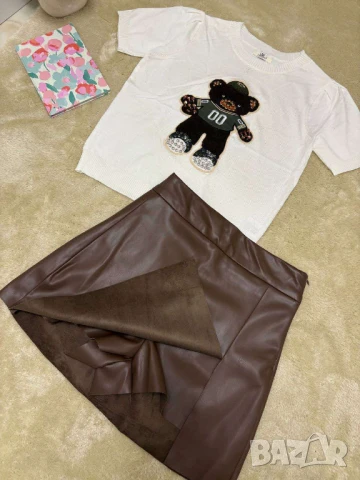 Пола панталон с шоколадово кафяв цвят  , снимка 2 - Къси панталони и бермуди - 50922504