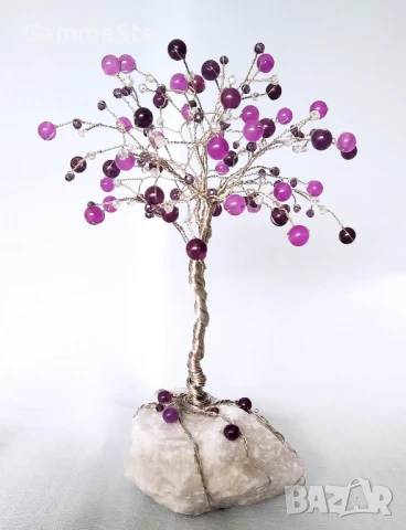Дръвчета с полускъпоценни камъни с реалистична форма/ Идея за подарък , снимка 2 - Декорация за дома - 43446234