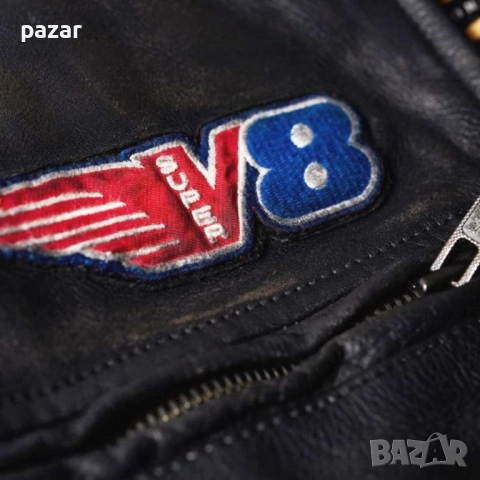 SUPERDRY 111740 Мъжко Кожено Яке с Подплата Кожа Състарен Ефект M-L, снимка 16 - Якета - 52976891