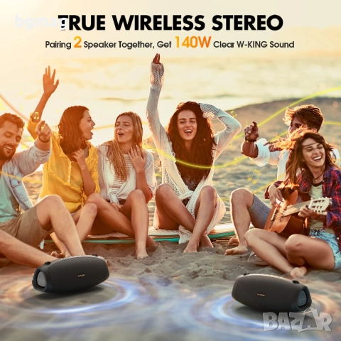 W-King X10 70W безжична Bluetooth тонколонка с безжичен микрофон, снимка 7 - Тонколони - 52069221
