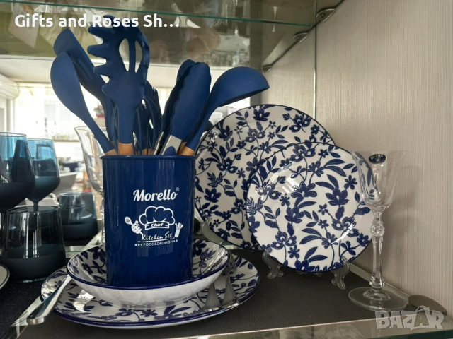 Комплект прибори за готвене 12 части + Порцеланов сервиз за хранене - 18 части, снимка 1