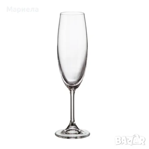 Cristal Bohemia Silvia 220ml / Чаши за шампанско 6х220мл., снимка 1 - Чаши - 47102992