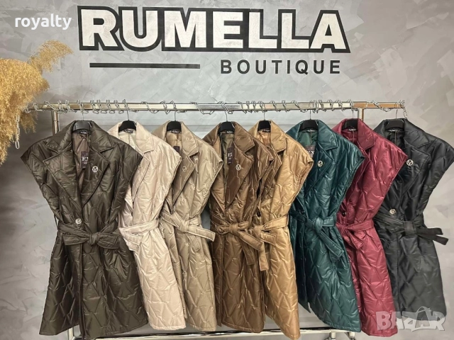 Дълги Дамски Елеци С Колани, снимка 9 - Елеци - 52183086