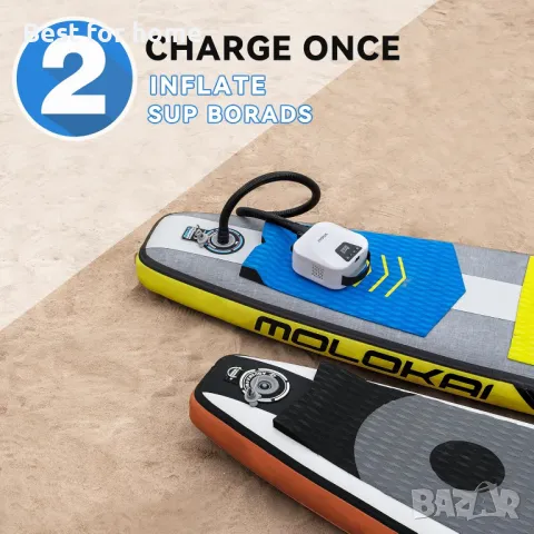 CYCPLUS интелигентна въздушна помпа за SUP с високо налягане с 7 дюзи, снимка 5 - Друга електроника - 50232455