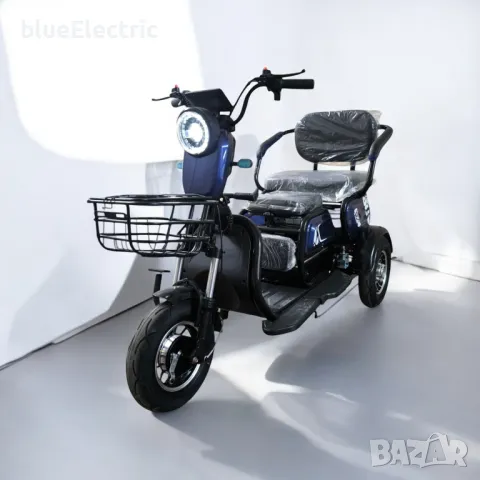 Електрическа триместна триколка blueElectric C1 1800W | 48V | 24Ah | DARK BLUE, снимка 7 - Мотоциклети и мототехника - 49745556