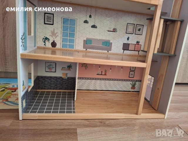 дървена къща за кукли , снимка 2 - Играчки за стая - 52538762