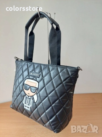 Черна чанта Karl Lagerfeld/SG360, снимка 4 - Чанти - 53787408