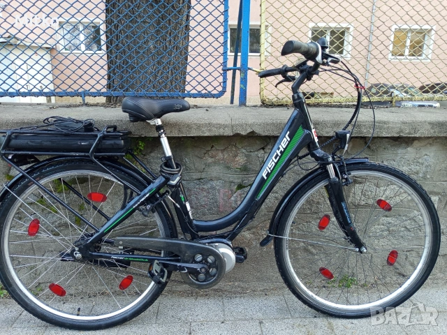 28 цола електрически алуминиев велосипед с 7 скорости усилени капли амортисьори предни като нов , снимка 2 - Велосипеди - 53725728