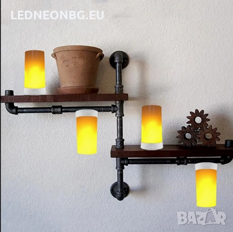 Декоративна LED Лампа Горящ Пламък - USB зареждане, 3 режима,Таймер, IR Дистанционно, снимка 4 - Външни лампи - 52752273