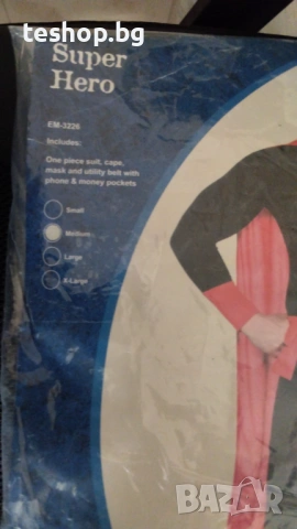 Мъжки костюм Супермен размер М за маскировка, снимка 3 - Костюми - 53940081