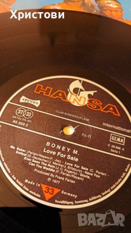 Грамофонна плоча Boney M. – Love For Sale, снимка 3 - Грамофонни плочи - 46171007