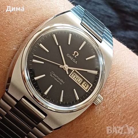 Omega Seamaster Automatic, Черен Циферблат, Ден и Дата, Кал.1020, снимка 8 - Мъжки - 46568898