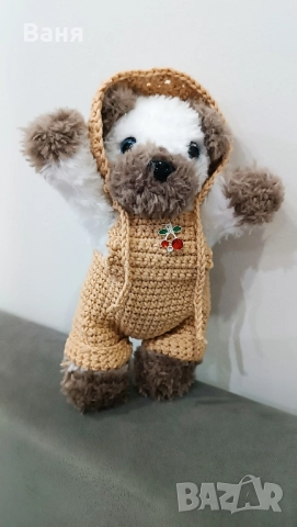 Ръчно плетено кученце, снимка 7 - Плюшени играчки - 52003839