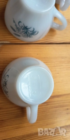 Винтидж чашки за кафе  Rigopal - Primavera, опалово стъкло, снимка 9 - Чаши - 53840010