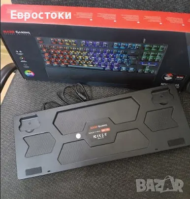 Механична клавиатура Mars Gaming MKXTKL, кабелна компактна геймърска TKL RGB, с опора за китката, снимка 9 - Клавиатури и мишки - 48790545