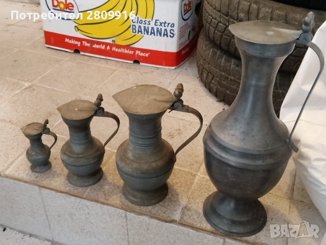 Лот цинкова кана 4бр., снимка 5 - Антикварни и старинни предмети - 53367805