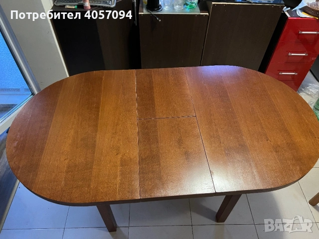 Продавам дървена сгъваема маса за хранене., снимка 2 - Маси - 53257051