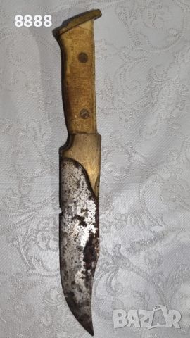 Стар ловен нож, ръчно кован ., снимка 2 - Ножове - 46090066