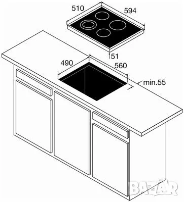 ИНДУКЦИОНЕН ПЛОТ ETNA T301ZTUU/E02, снимка 2 - Котлони - 50296995