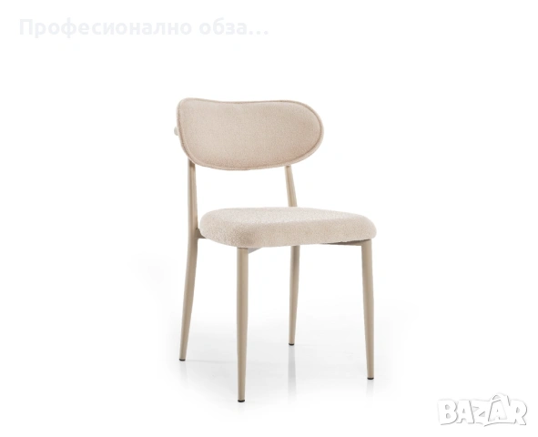 Прекрасен комплект за трапезария в бежево-кафява гама с въртящи се трапезни столове, снимка 5 - Маси - 53956108