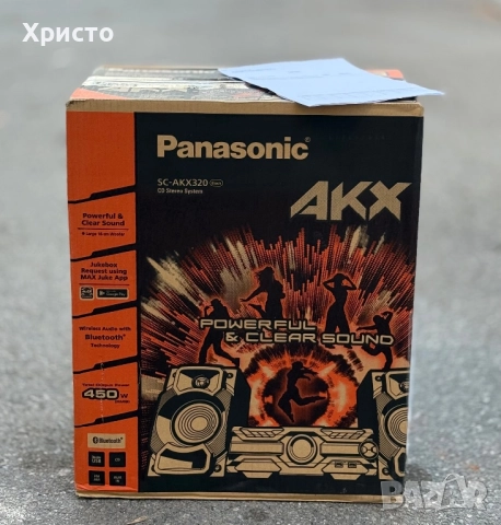 НОВО!!! Аудио система High Power Panasonic SC-AKX320E-K, 450 W RMS, Dual USB, Bluetooth, снимка 3 - Аудиосистеми - 52955849
