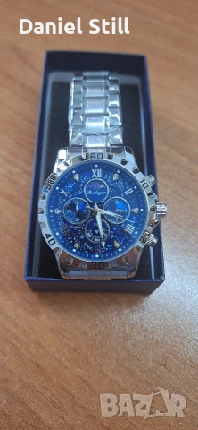 POEDAGAR Високо качество Мъжки Луксозен Хронограф Светещ Циферблат, снимка 2 - Мъжки - 49886788