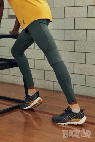 Мъжки спортен панталон по тялото Zara, Тъмнозелен, L