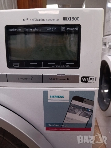 Като нова сушилня с термопомпа Сименс Siemens IQ 800 с WI-FI A+++ 8кг 2 години гаранция!, снимка 7 - Сушилни - 53473076