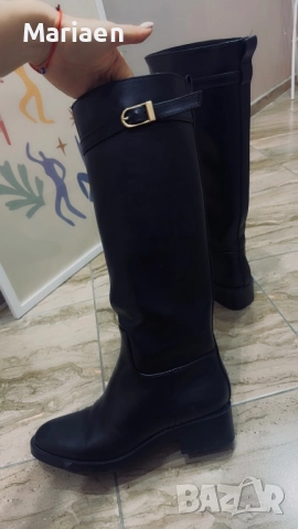 Черни ботуши Zara, снимка 7 - Дамски ботуши - 52854210