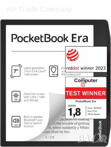 Електронен четец PocketBook Era Stardust Silver, 16 GB, снимка 2 - Електронни четци - 52747479