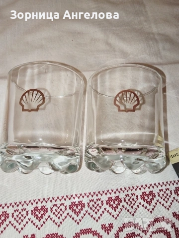  Чаши за уиски Karaman с логото на Shell. Произведени 80 те Неизползвани с оригиналната кутия. , снимка 5 - Чаши - 53730041