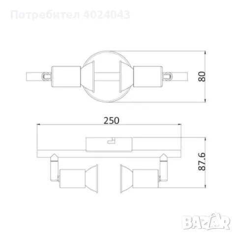 СлотJess GU10   1x50W, снимка 2 - Други - 47937512