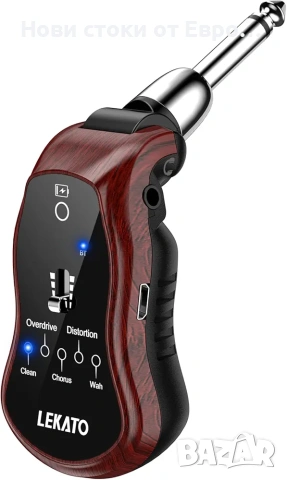 LEKATO Мини китарен усилвател, акумулаторен джобен усилвател
