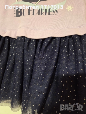 Елза рокля / Рокля с дълъг ръкав / размер 98-104, снимка 3 - Детски рокли и поли - 47380271